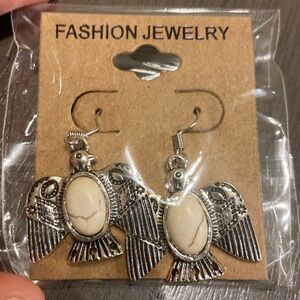 Boho Bird Rings Faux Stone
